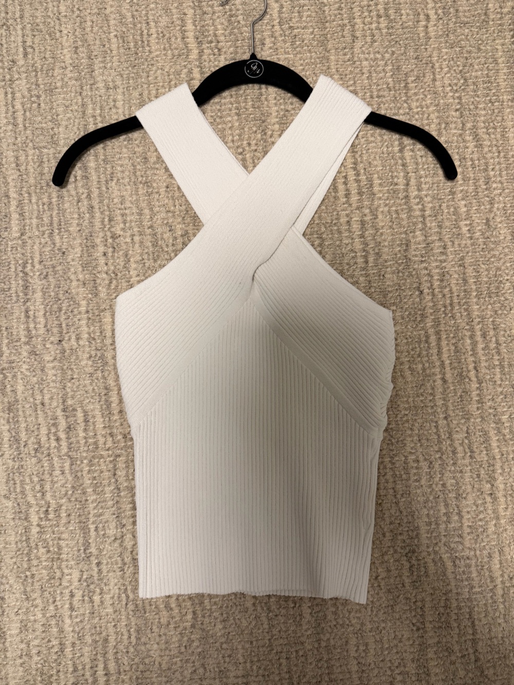 Autumn Cashmere White Ribbed Crossback Tank